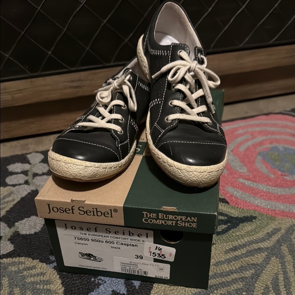 Josef Seibel Black Casual Sneakers worn once!